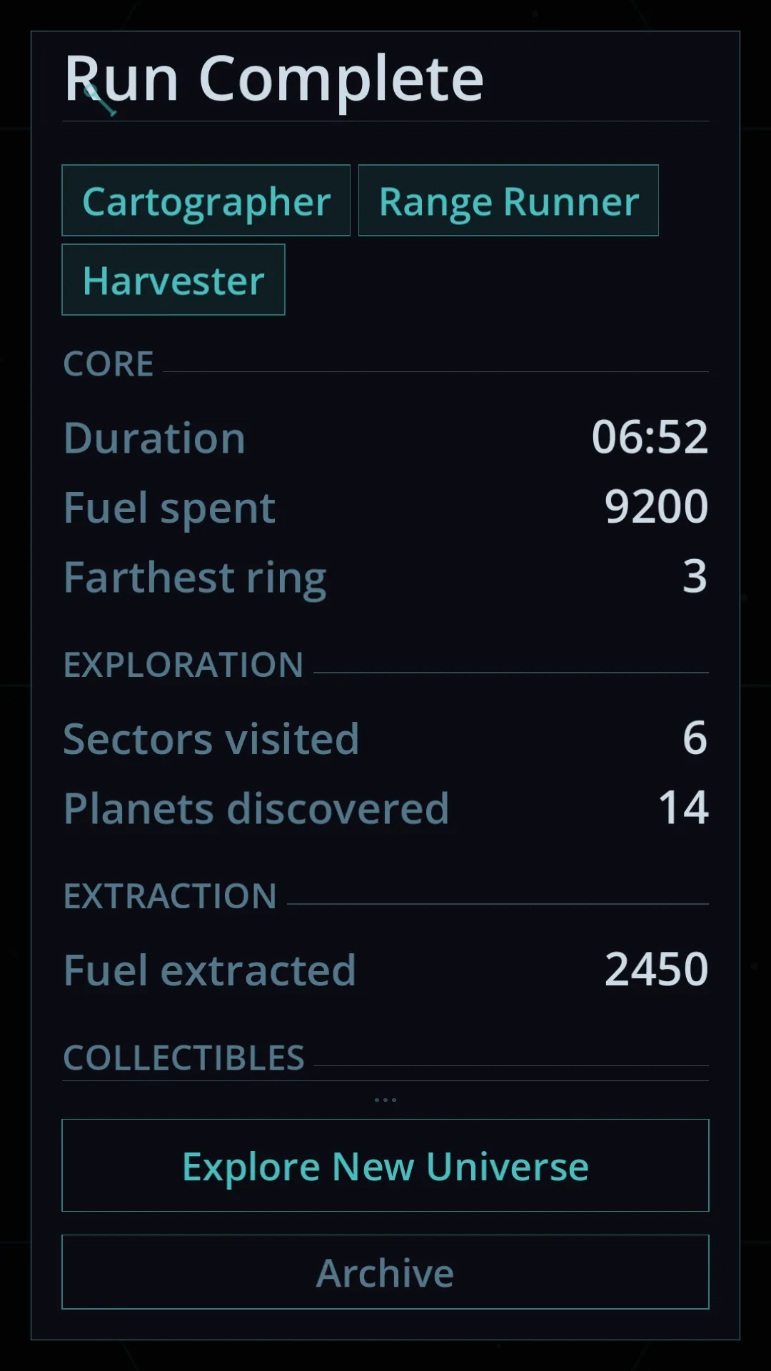 Run complete